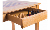 Шахматный стол Турнирный, дуб, с фигурами Стаунтон