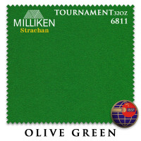 Сукно Milliken Strachan Snooker 6811 Tournament 32oz 193см Olive Green