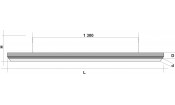 Лампа Neo 3 секции ЛДСП (серый (ЛДСП),фурнитура хром)