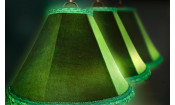 Лампа Классика 3 пл. металл (бахрома зеленая)
