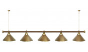 Лампа STARTBILLIARDS 5 пл. (плафоны бронза,штанга бронза,фурнитура золото,3)