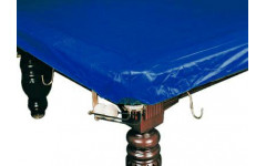 Покрывало для стола 8 ф (влагостойкое, темно-синее, резинки на лузах)
