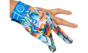 Бильярдная перчатка на левую руку, с голубым принтом, Longoni — Gustavo Torregiani
