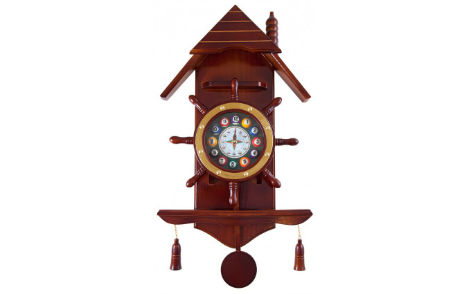 Часы настенные «Избушка» 33 см х 66 см, деревянные