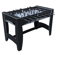 Игровой стол - футбол "Hit" (122x63.5x78.7 см, черно-серебристый) +